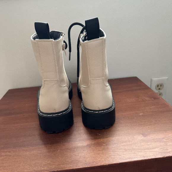 Cream Ivory combat boots by Sincerely Jules - 8 - Picture 5 of 7